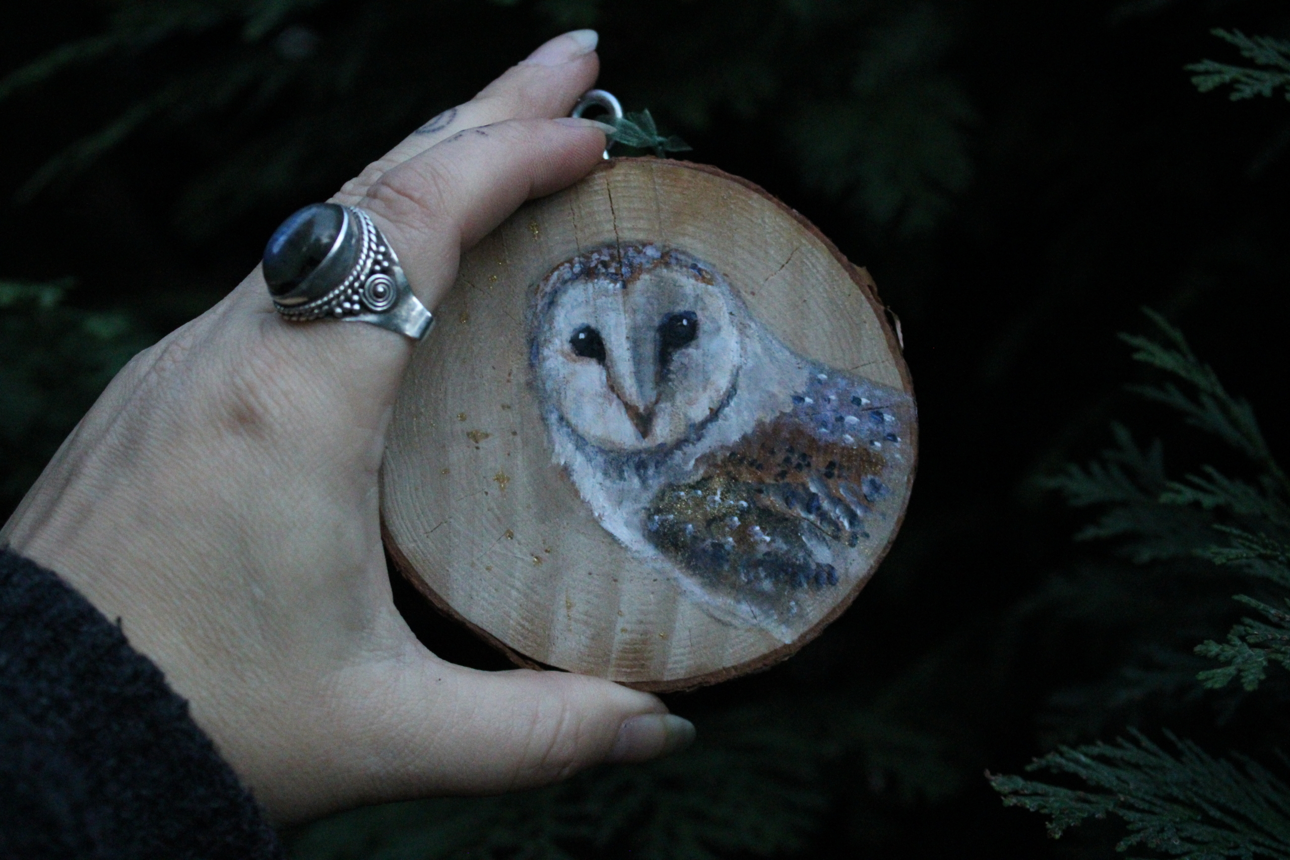 Houtschijfje beschilderd - Afbeelding 4