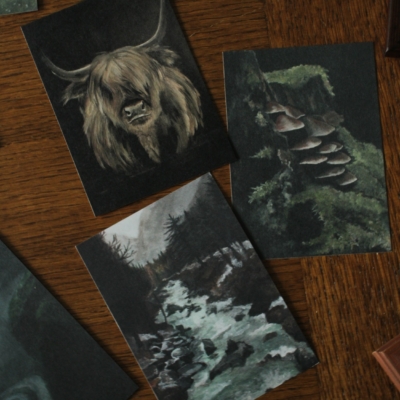 3 kleine bosschilderijtjes