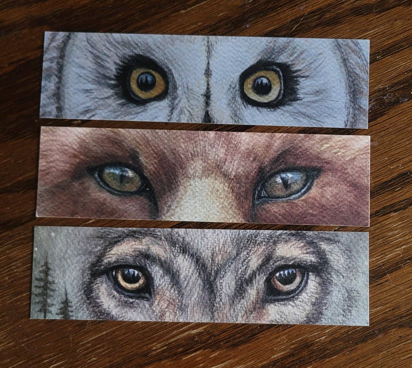 3 boekenleggers Ogen