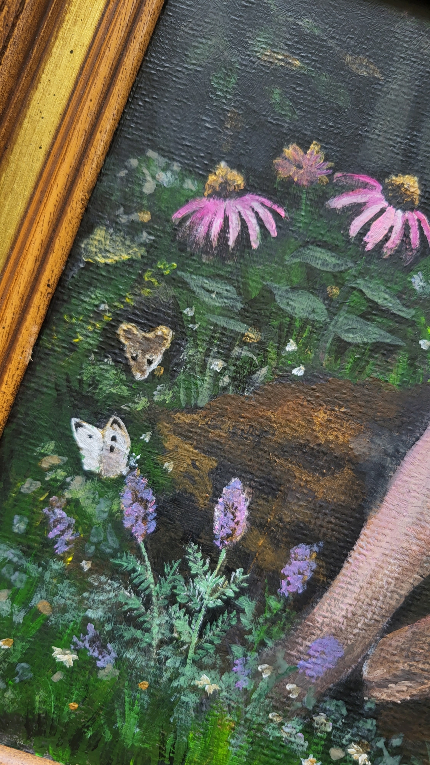 Varken acrylschilderij ingelijst - Afbeelding 4